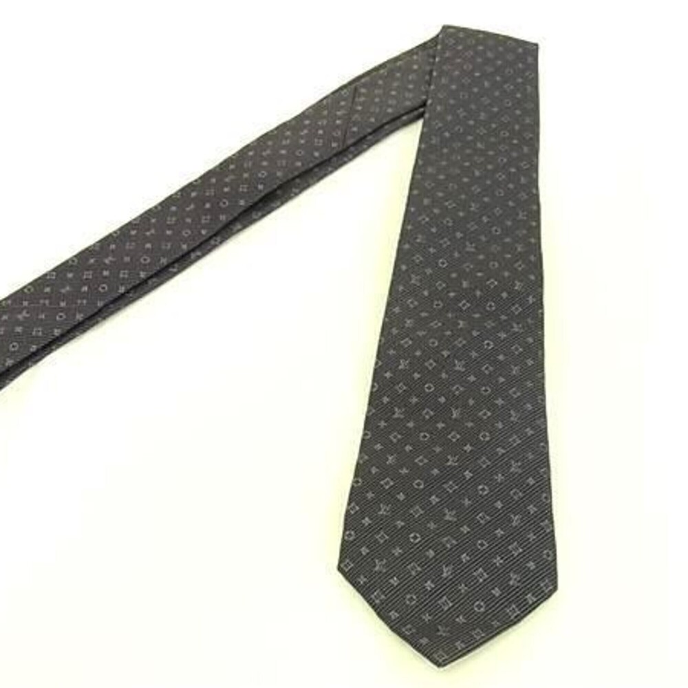 LOUIS VUITTON Monogram Classic Tie, 8cm, M70952, Navy Silk, Men's